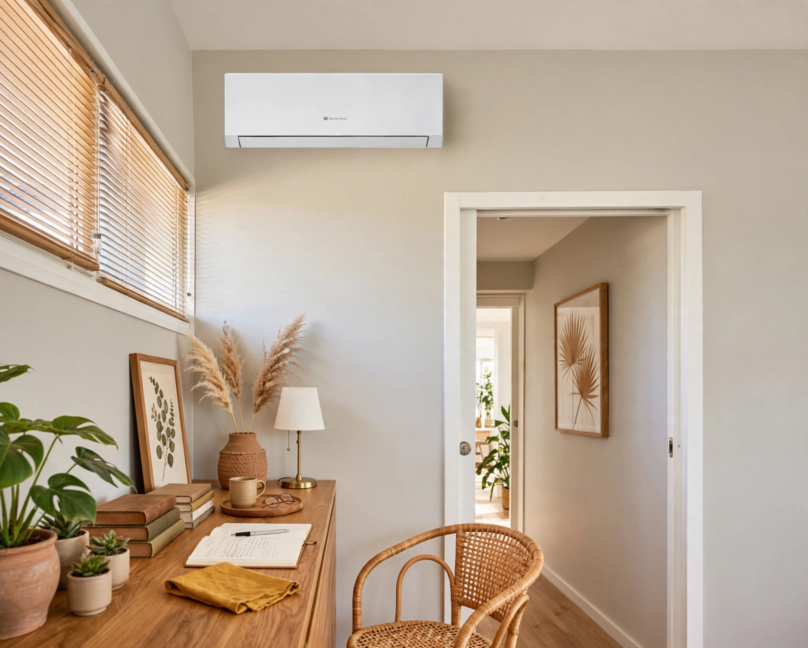 Unidad interior de aire acondicionado en una vivienda