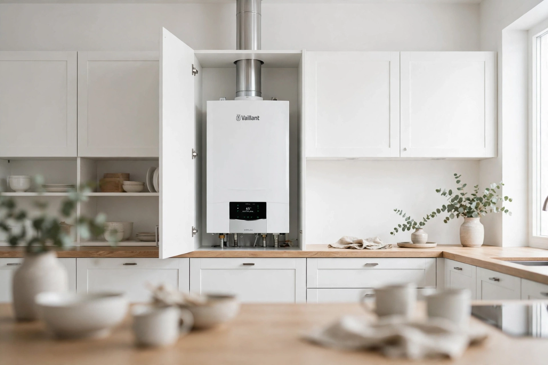 Caldera Vaillant en una cocina